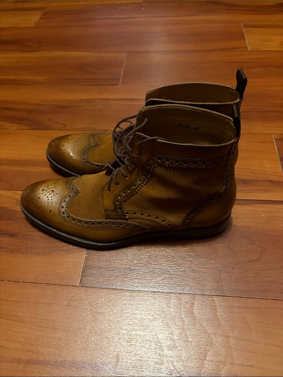Gino Bianchi Brown Leather Suede Boots Mens Sz 43 main image 8